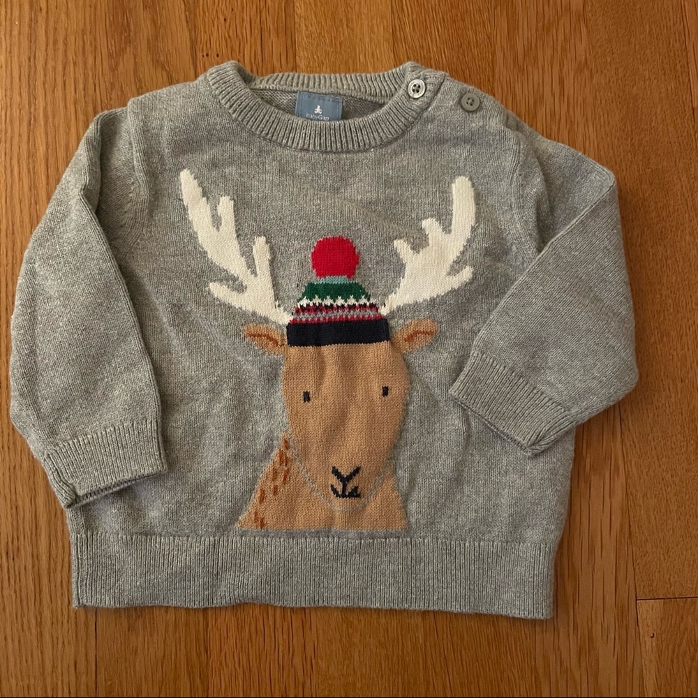 Baby Gap Reindeer Sweater EUC 6-12m